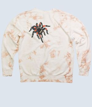 Long-sleeve sweatshirt with an image of a tarantula