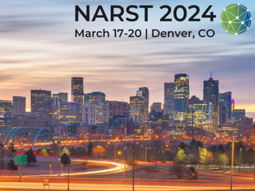 NARST 2024: March 17-20, Denver, CO. Image of the city of Denver and the buildings downtown.