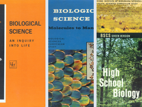 Textbook covers for the Yellow version, Blue version, and Green version