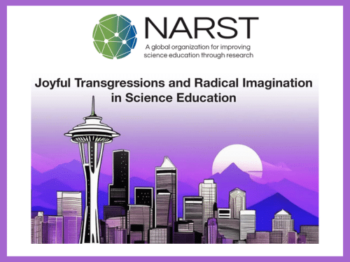 NARST A Global Organization for Improving Science Education Through Research Joyful Transgressions and Radical Imagination in Science Education Drawing of the Seattle cityscape